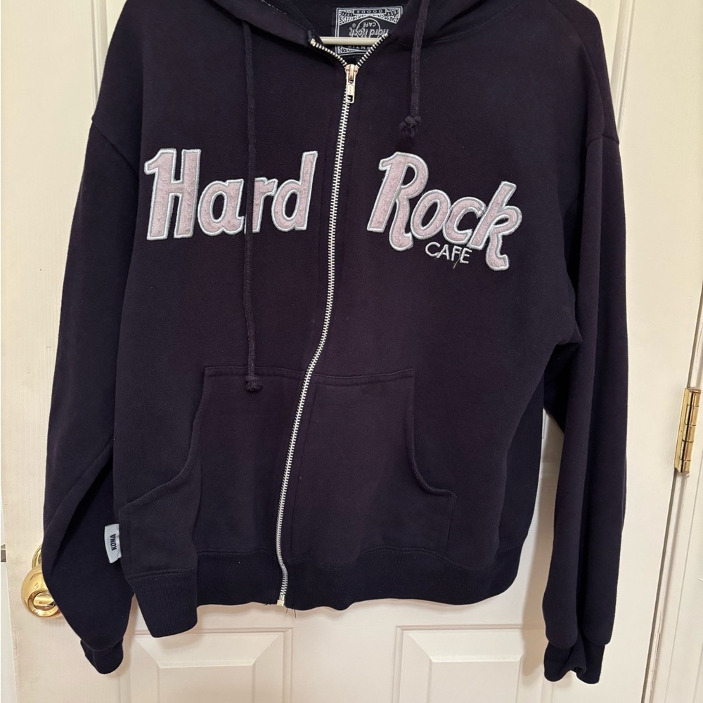 Hard Rock Cafe Black Zip-Up Hoodie